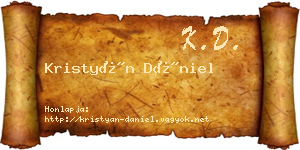 Kristyán Dániel névjegykártya